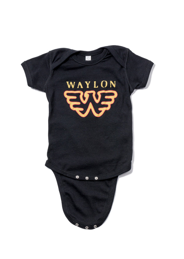 Waylon Jennings Flying W Symbol Baby Onesie - Kid's Tee Shirt - Waylon Jennings Merch Co.