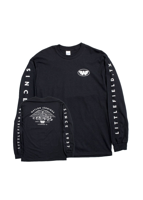 Littlefield Texas Waylon Jennings Longsleeve Shirt - Men's Tee Shirt - Waylon Jennings Merch Co.