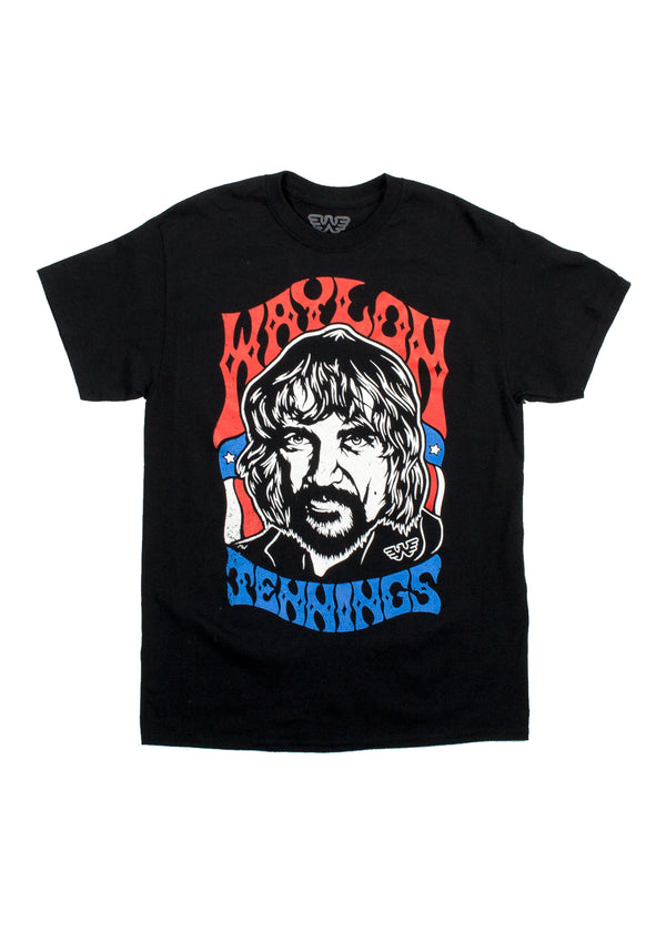 Waylon Jennings Red White & Blue Shirt - Men's Tee Shirt - Waylon Jennings Merch Co.