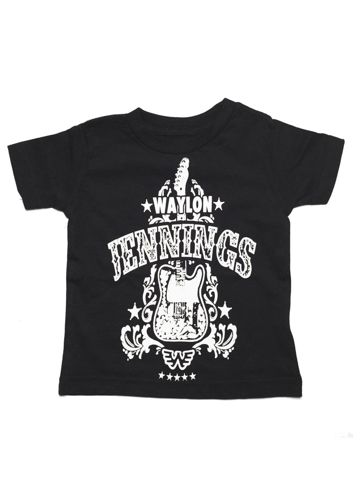 Waylon Jennings Guitar Kid's Tee - Kid's Tee Shirt - Waylon Jennings Merch Co.