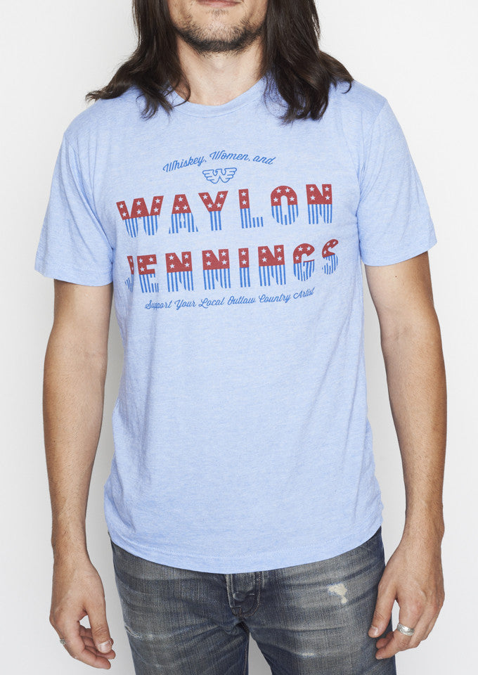 Whiskey, Women, and Waylon Jennings Mens Tee Shirt - Men's Tee Shirt - Waylon Jennings Merch Co.