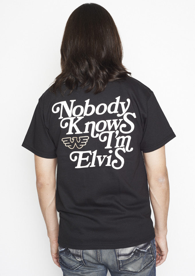 Nobody Knows I'm Elvis Waylon Jennings Mens Pocket Tee Shirt - Men's Tee Shirt - Waylon Jennings Merch Co.