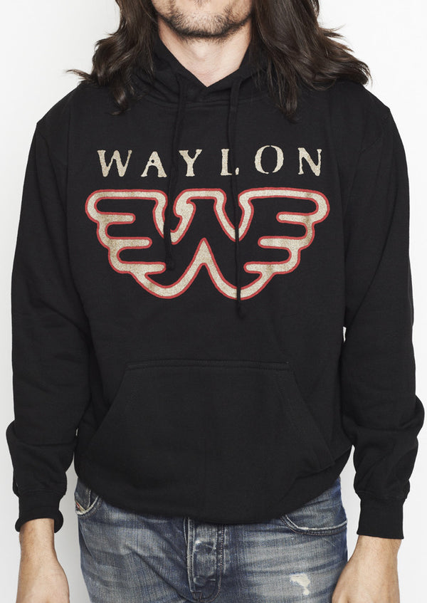 Flying W Waylon Jennings Mens Pullover Hoodie - Men's Tee Shirt - Waylon Jennings Merch Co.