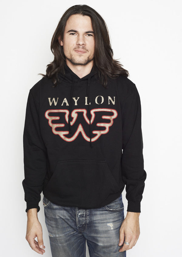 Flying W Waylon Jennings Mens Pullover Hoodie - Men's Tee Shirt - Waylon Jennings Merch Co.