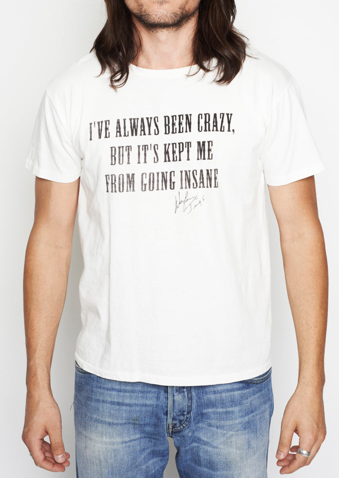 Always Been Crazy Waylon Jennings Crewneck - Ivory - Men's Tee Shirt - Waylon Jennings Merch Co.