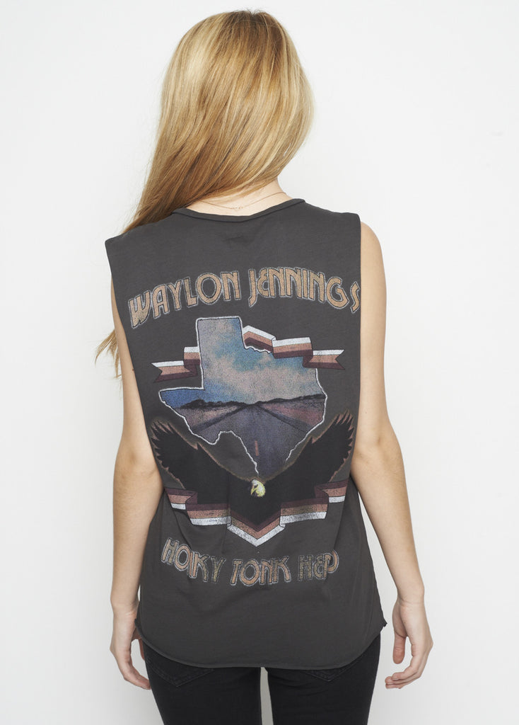 Honky Tonk Hero Muscle Tee - Women's Tank Top - Waylon Jennings Merch Co.