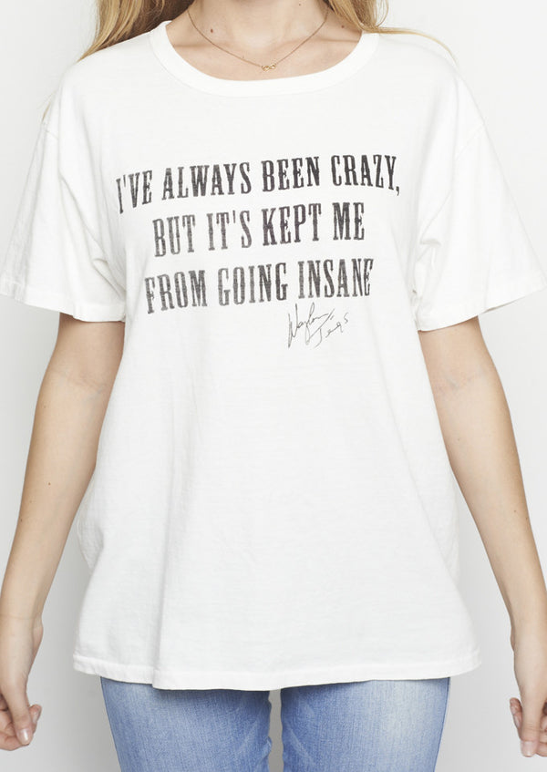 Always Been Crazy Unisex Waylon Jennings Crewneck - Ivory - Women's Tee Shirt - Waylon Jennings Merch Co.
