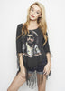 Honky Tonk Hero - Stevie Fringe Tee - Women's Fringe Top - Waylon Jennings Merch Co.
