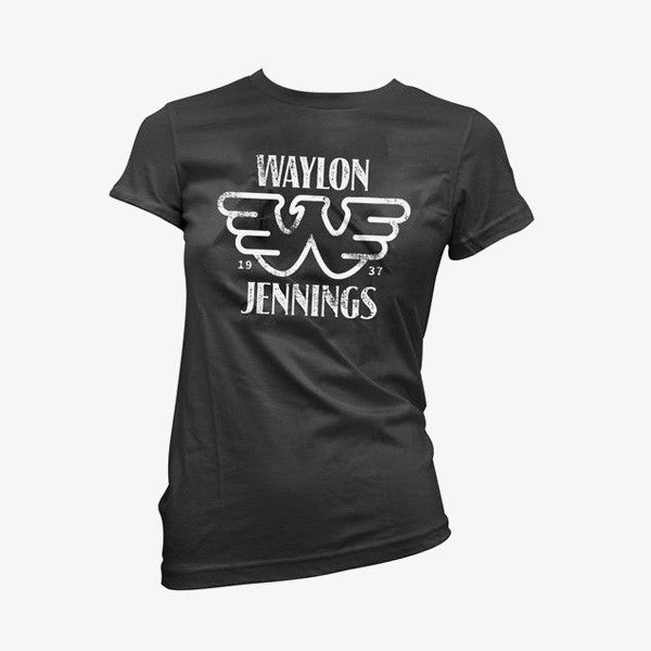 Waylon Jennings Est. 1937 Flying W Symbol Womens Tee Shirt - Women's Tee Shirt - Waylon Jennings Merch Co.