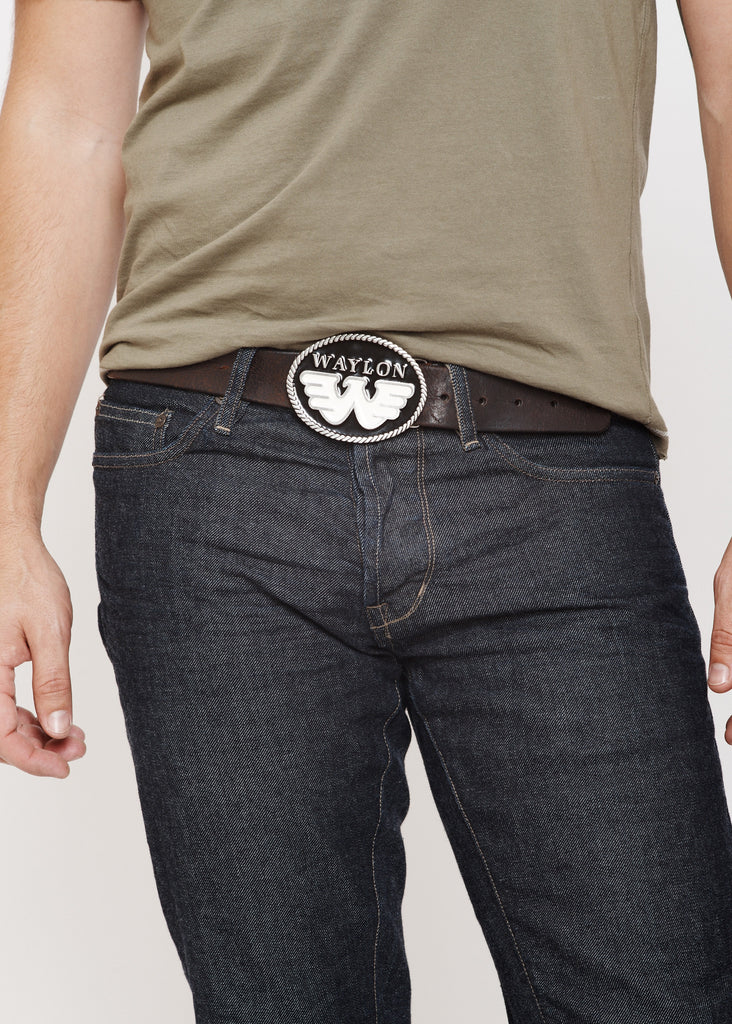 Waylon Jennings Hand Filled Belt Buckle - Accessories - Waylon Jennings Merch Co.