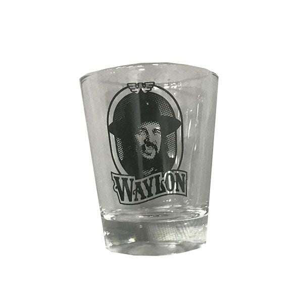 Waylon Jennings Portrait Shot Glass - Accessories - Waylon Jennings Merch Co.