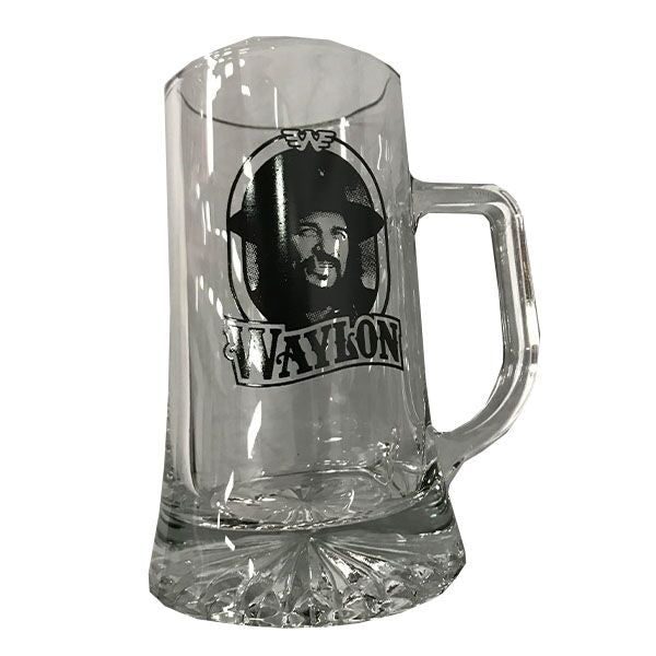 Waylon Jennings Portrait Beer Mug - Accessories - Waylon Jennings Merch Co.