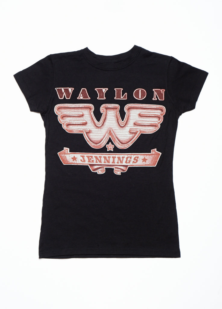 Waylon Jennings Hand Drawn Flying W Women's Tee - Women's Tee Shirt - Waylon Jennings Merch Co.