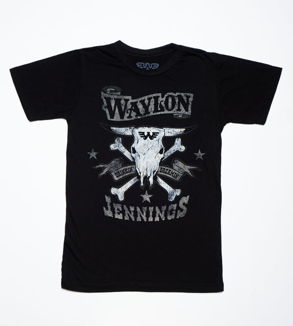 Drinkin' and Dreamin' Waylon Jennings Slim-fit Mens Crewneck Tee Shirt - Men's Tee Shirt - Waylon Jennings Merch Co.