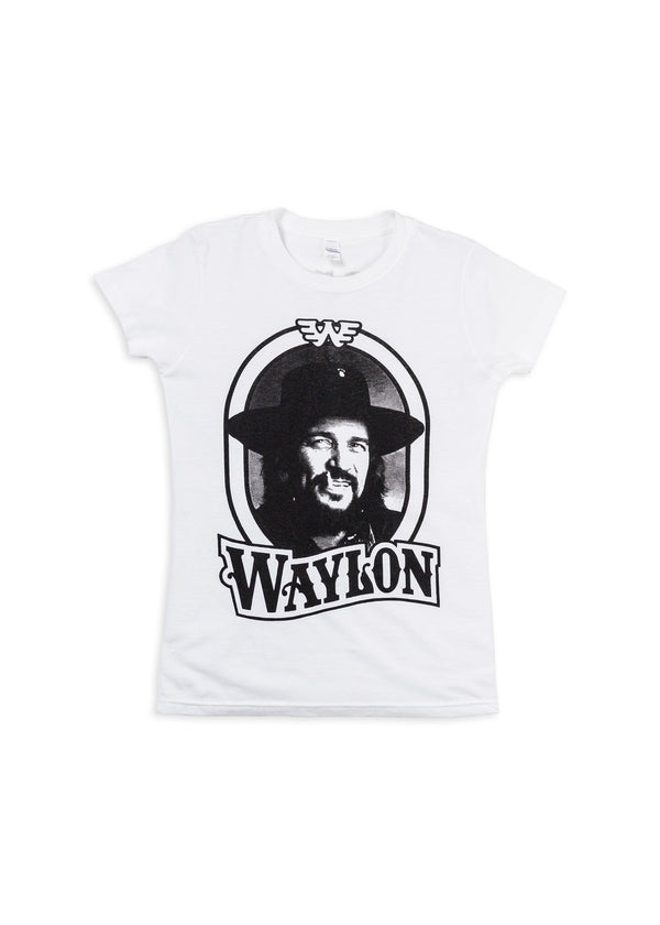 Waylon Jennings Tour '79 Women's Shirt (White) - Women's Tee Shirt - Waylon Jennings Merch Co.