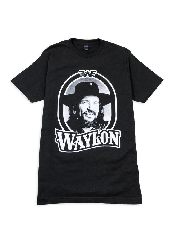 Waylon Jennings Tour '79 Men's Crewneck Tee Shirt (Black) - Men's Tee Shirt - Waylon Jennings Merch Co.