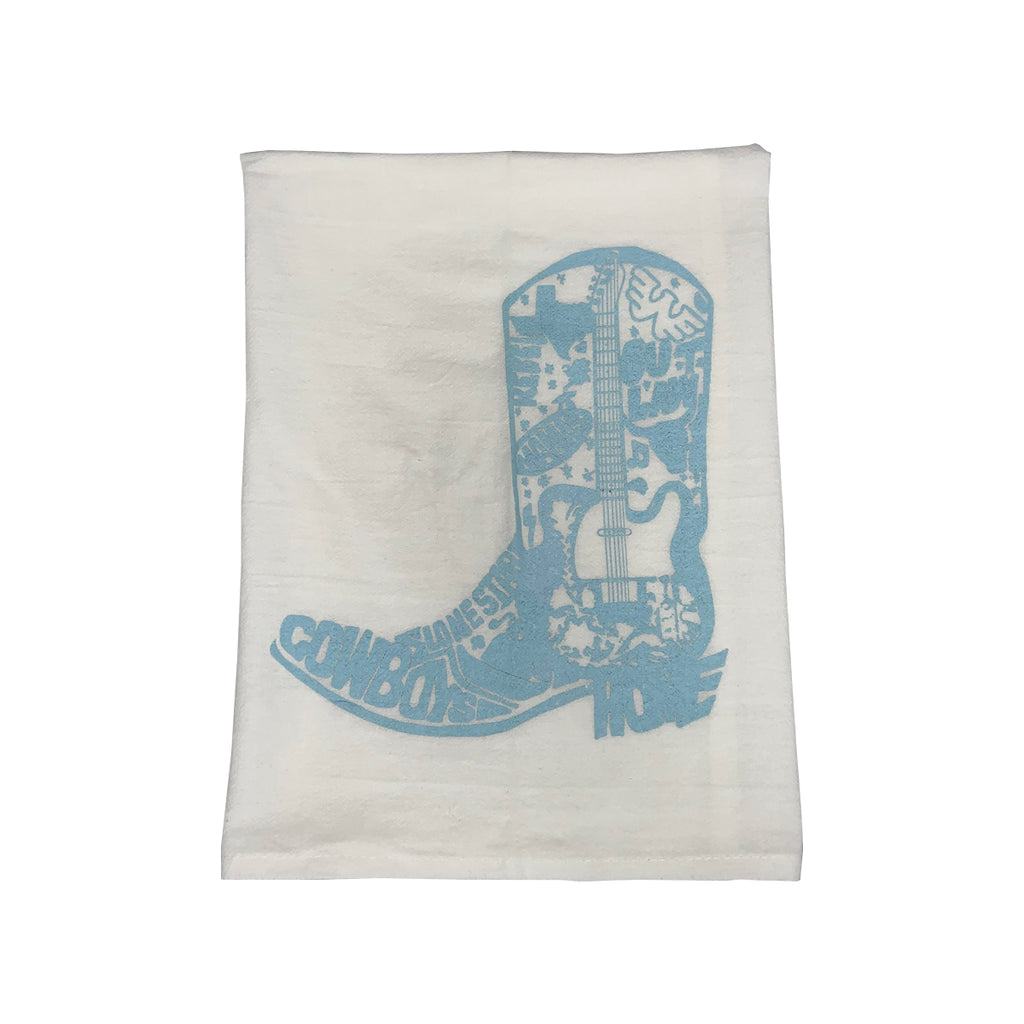 Waylon Jennings Cowboy Boot Tea Towel - Accessories - Waylon Jennings Merch Co.