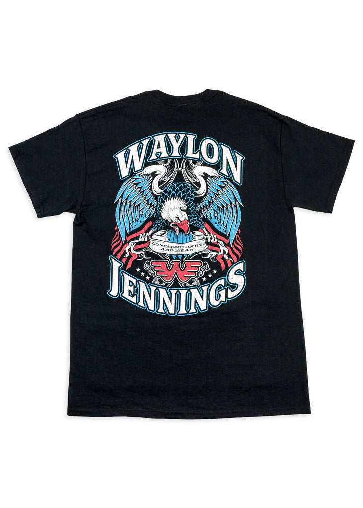 Waylon Jennings Eagle Men's Pocket Tee Shirt - Men's Tee Shirt - Waylon Jennings Merch Co.