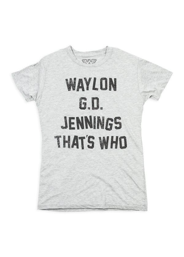 Waylon G.D. Jennings Womens Tee Shirt - Women's Tee Shirt - Waylon Jennings Merch Co.