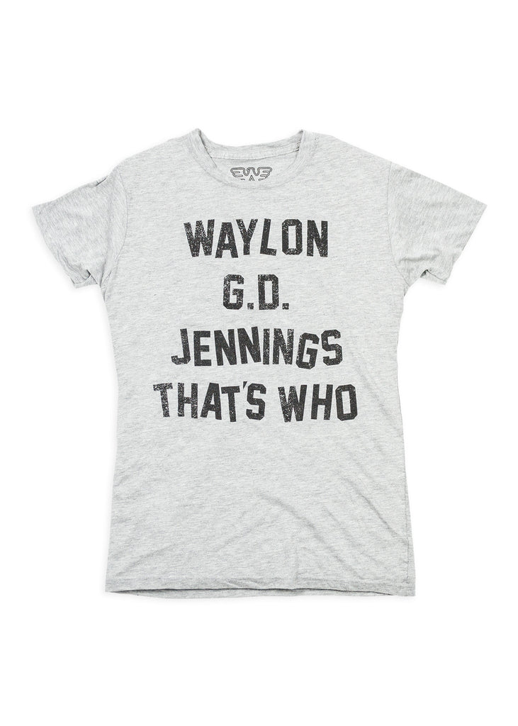 Waylon G.D. Jennings Womens Tee Shirt - Women's Tee Shirt - Waylon Jennings Merch Co.
