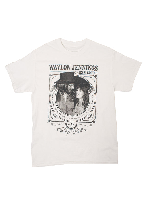 Waylon Jennings and Jessi Colter In Love Mens Tee Shirt - Men's Tee Shirt - Waylon Jennings Merch Co.