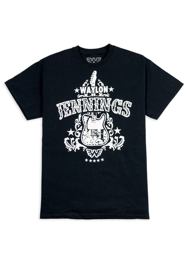 Waylon Jennings Telecaster Guitar Men's Tee - Men's Tee Shirt - Waylon Jennings Merch Co.