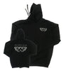 Waylon Jennings Black on Black Flying W Logo Pullover Hoodie - Men's Tee Shirt - Waylon Jennings Merch Co.