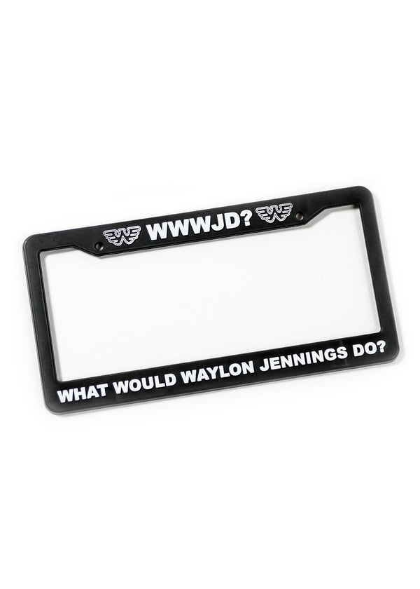 What Would Waylon Jennings Do? License Plate Holder - Accessories - Waylon Jennings Merch Co.