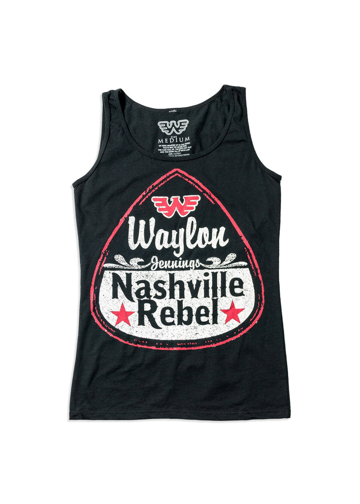Waylon Jennings Nashville Rebel Womens Tank Top - Women's Tank Top - Waylon Jennings Merch Co.