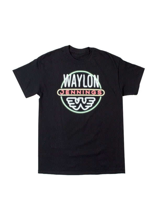 Waylon Jennings Neon Light Nights Mens Tee Shirt - Men's Tee Shirt - Waylon Jennings Merch Co.