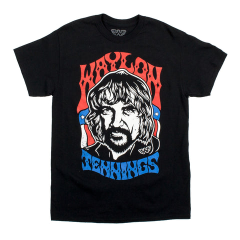 Waylon Jennings Red White & Blue Shirt - Men's Tee Shirt - Waylon Jennings Merch Co.