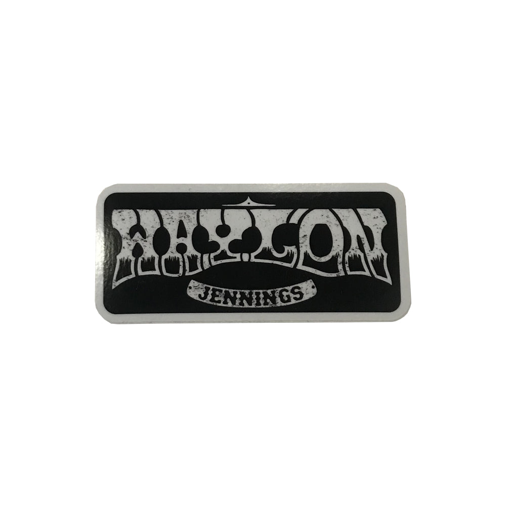Rectangle Waylon Jennings Logo Sticker - Stickers - Waylon Jennings Merch Co.