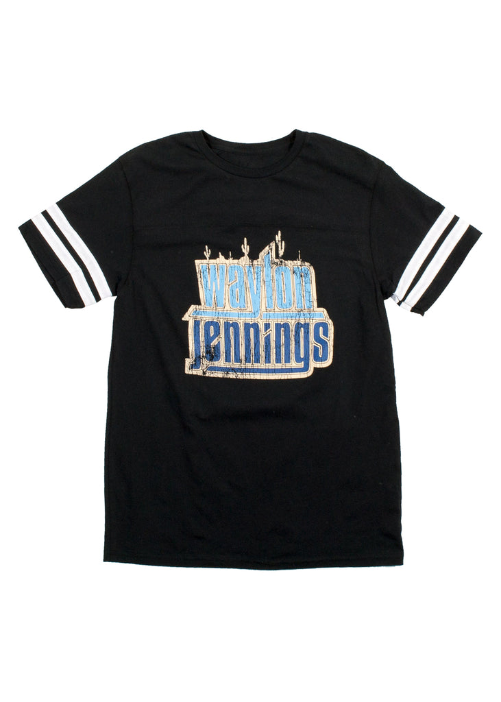 Waylon Jennings Football Stripes Shirt - Men's Tee Shirt - Waylon Jennings Merch Co.