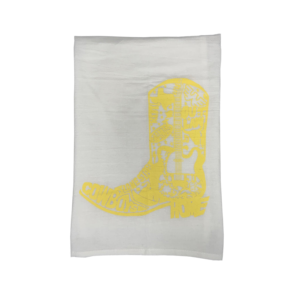 Waylon Jennings Cowboy Boot Tea Towel - Accessories - Waylon Jennings Merch Co.