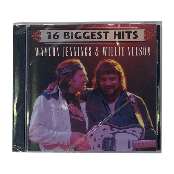 Waylon Jennings and Willie Nelson "16 Biggest Hits" CD - Music - Waylon Jennings Merch Co.