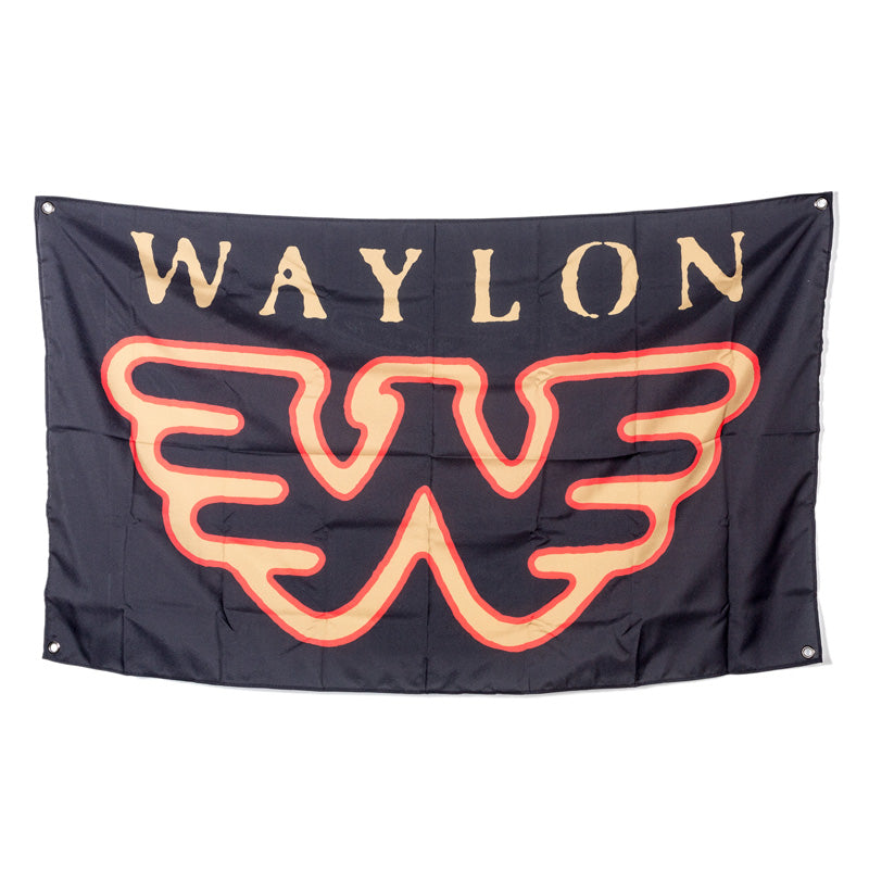 Waylon Jennings Flying W Wall Flag - Accessories - Waylon Jennings Merch Co.