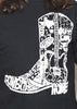 Cowboy Boot Waylon Jennings Mens Tee Shirt - Black - Men's Tee Shirt - Waylon Jennings Merch Co.