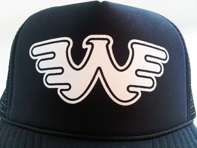 Waylon Jennings Symbol Flying W Trucker Hat - Black - Accessories - Waylon Jennings Merch Co.