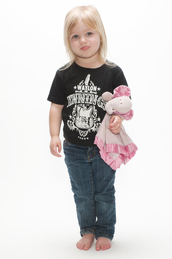 Waylon Jennings Guitar Kid's Tee - Kid's Tee Shirt - Waylon Jennings Merch Co.