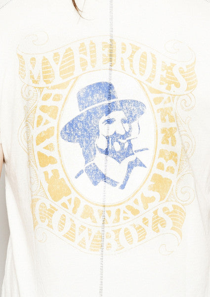 My Heroes Have Always Been Cowboys - Pocket Tee - Dirty White - Men's Tee Shirt - Waylon Jennings Merch Co.