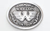 Waylon Jennings On Tour Antique Silver Belt Buckle - Accessories - Waylon Jennings Merch Co.