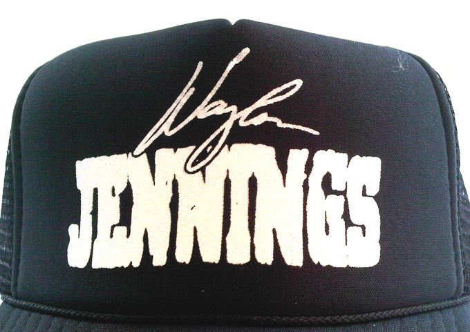 Waylon Jennings Signature Trucker Hat - Black - Accessories - Waylon Jennings Merch Co.