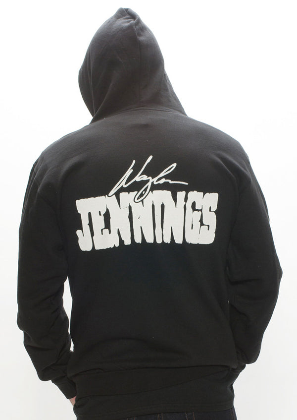 Waylon Jennings Signature Zip Up Hoodie - Men's Tee Shirt - Waylon Jennings Merch Co.