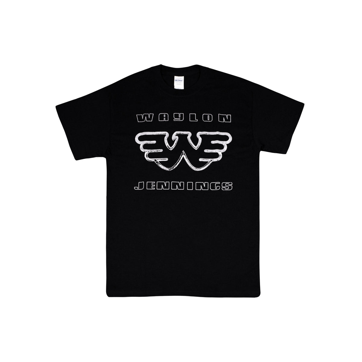 Silver Stamp Flying W Waylon Jennings Mens Tee Shirt Waylon