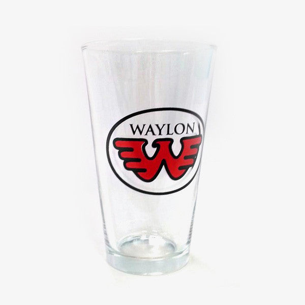 Waylon Jennings Flying W Pint Glass - Accessories - Waylon Jennings Merch Co.