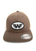 Waylon Jennings Flying W Oval Patch Flexfit Hat (Brown) - Accessories - Waylon Jennings Merch Co.