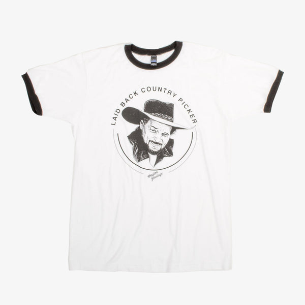 Waylon Jennings Laid Back Mens Ringer Tee - Men's Tee Shirt - Waylon Jennings Merch Co.