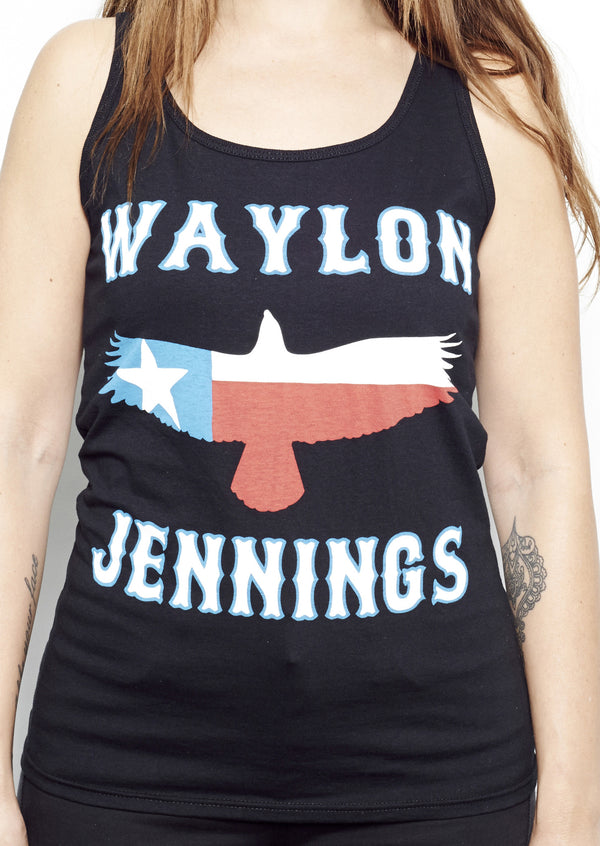 Waylon Jennings Lonestar Women's Tank - Men's Tee Shirt - Waylon Jennings Merch Co.