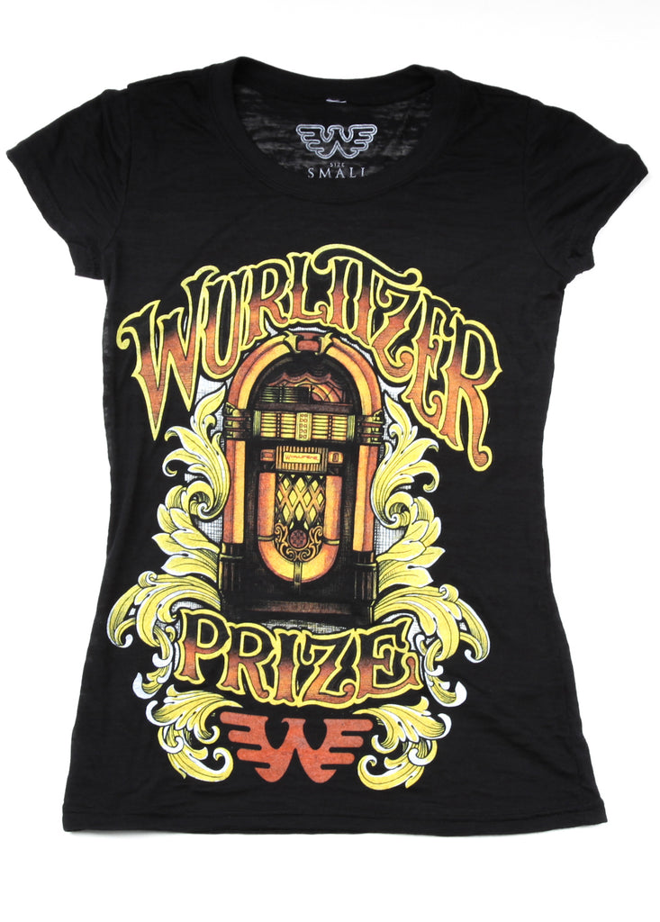 Wurlitzer Prize Waylon Jennings Semi-Sheer Burnout Women's Tee Shirt - Women's Tee Shirt - Waylon Jennings Merch Co.